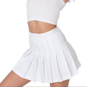American Apparel White Tennis Skirt